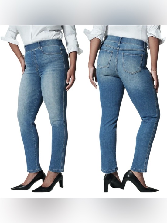 SPANX Denim - NWT Spanx Women’s Ankle Straight Leg Jeans Vintage Indigo Medium Wash Denim SP